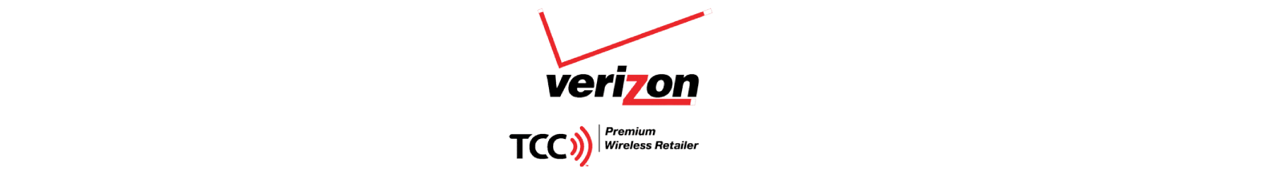 A verizon logo with an arrow pointing to the bottom of it.